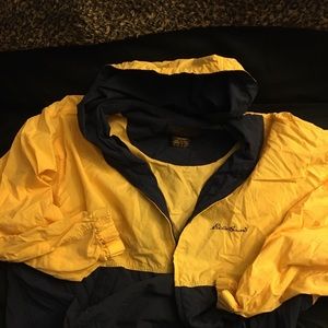 90’s Eddie Bauer windbreaker Yellow&Navy